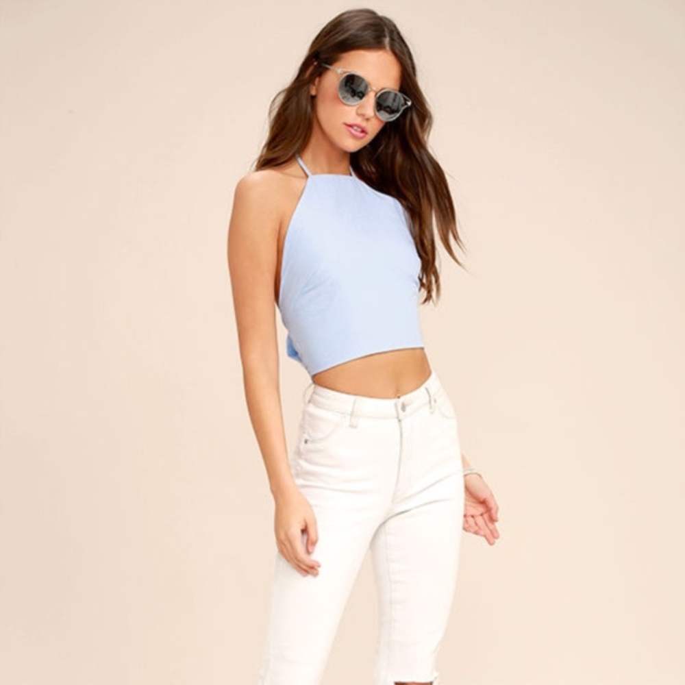 Baby Blue Halter Top